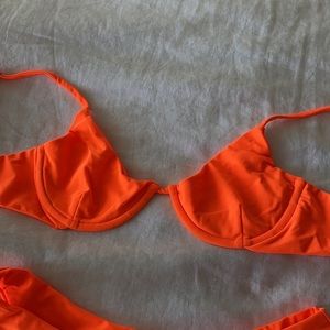 Guizio neon orange bikini new with tags!